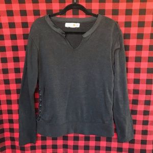 Dari Lace Side Sweatshirt Black SO SOFT M